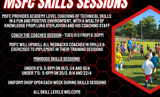 MSFC Coach the Coaches and Minis Skills Sessions